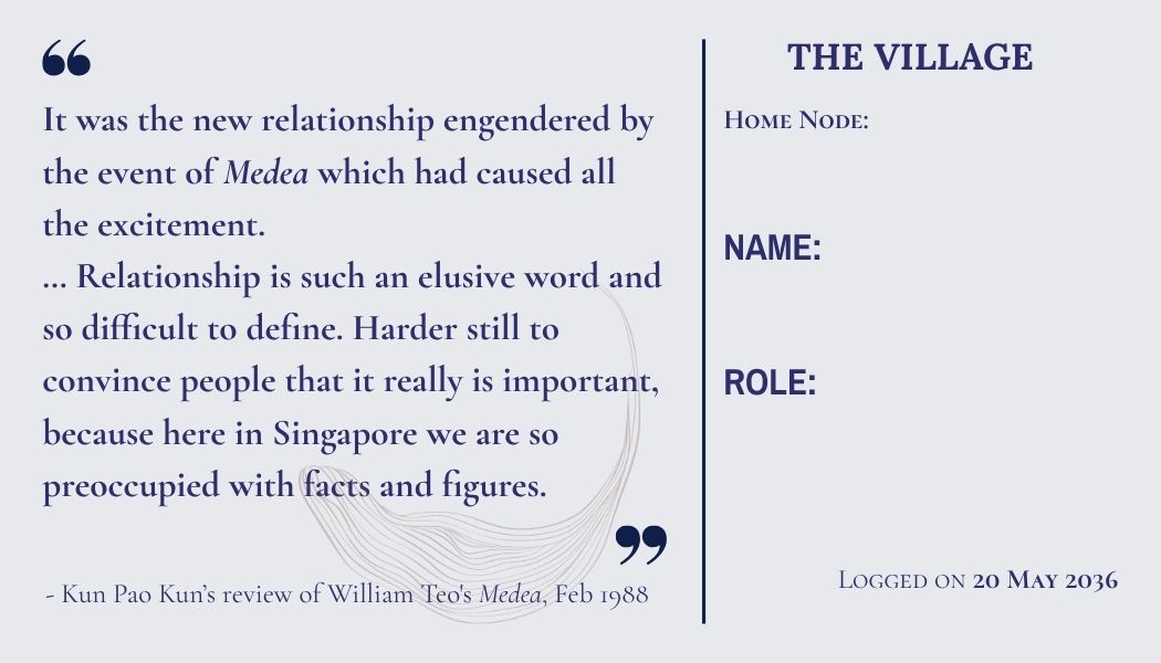 A name card with a quote, and empty space for people to write their 'Home Node', 'Name', and 'Role'. A name card with a quote, and empty space for people to write their 'Home Node', 'Name', and 'Role'.