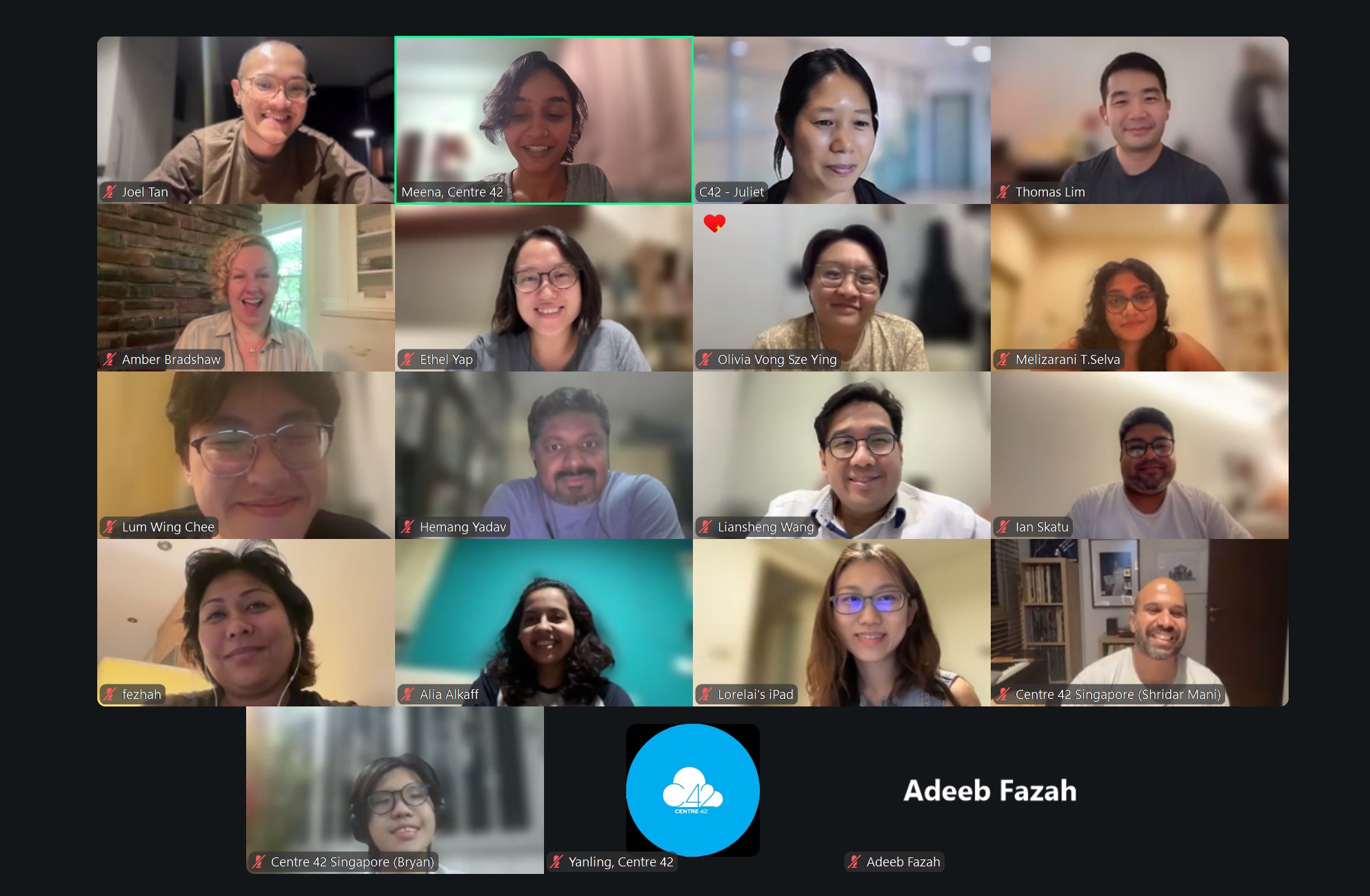 A Zoom session featuring 15 participants.